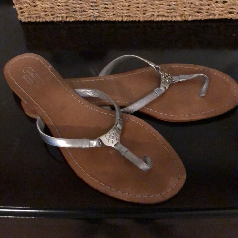 Silver Coach Sandals